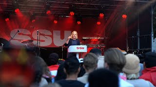 Magdalena Anderssons tal på SSU festival 2022 [upl. by Angelia]