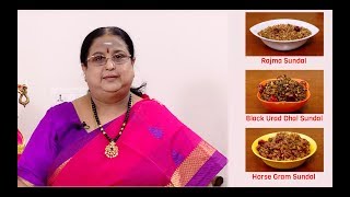 Recipe 191 3 Types of Sundal  Navarathri Special [upl. by Kroo]