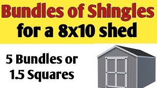 Asphalt shingles  How to start shingles  How many bundles of shingles do i need for a 8x10 shed [upl. by Jehias]