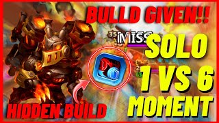 Dynamica Hidden Build  One Vs Six Moment  Guildwar  Castle Clash [upl. by Leahci920]