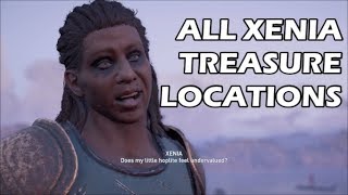 Assassins Creed Odyssey  Xenia Treasure Locations Only [upl. by Susejedairam]