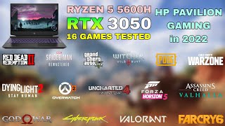 HP Pavilion Gaming  Ryzen 5 5600H RTX 3050  Test in 16 Games in 2022 [upl. by Athallia]