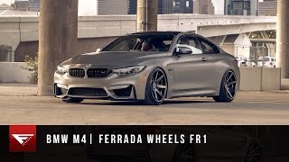 2015 BMW M4  Ferrada Wheels FR1 Staggered Rims  Bagged  Air Ride Suspension [upl. by Annaohj]