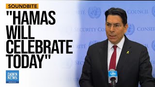 Todays UNSC Resolution Nothing Short Of A Betrayal Israeli Envoy Danny Danon  Dawn News English [upl. by Einiffit]