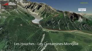 Les Houches  Les ContaminesMontjoie ∆ hiking trails ∆ 3dtrailcomfrance [upl. by Paehpos581]