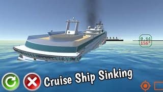 Island Princess Sinking  Cruise Ship Sinking  Ship Mooring 3D [upl. by Lednew]