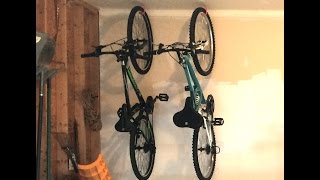 HOW TO HANG BIKES IN GARAGE [upl. by Annairam32]