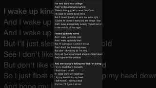 Two days into college lyrics Start it in the comments music [upl. by Enriqueta]