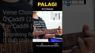 Palagi Guitar Tutorial by TC Monterde  Palagi Song Cover  Guitar Chords shorts palagi TJxKZ [upl. by Gemina579]