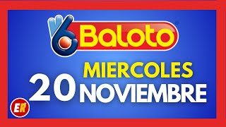 Resultado BALOTO REVANCHA del MIERCOLES 20 de noviembre 2024 [upl. by Nnaael]