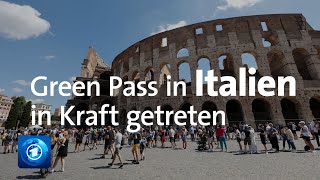 CoronaNachweis GreenPassPflicht in Italien in Kraft getreten [upl. by Jari]