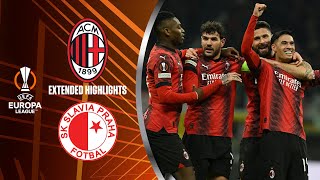 AC Milan vs Slavia Praha Extended Highlights  UEL Round of 16 1st Leg  CBS Sports Golazo [upl. by Lehar]