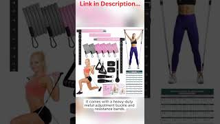 Pilates Bar Kit with Resistance Bands Sculpt Tone amp Strengthen at Home with Easy Adjustable Tensio [upl. by Setiram]