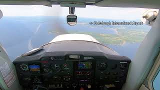 Flight Training Vermont  Landing at Plattsburgh International [upl. by Emory39]