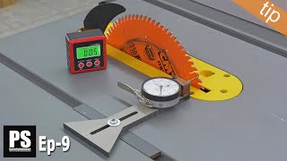 How to Adjust amp Tune Up a Bench Table Saw [upl. by Kalbli]