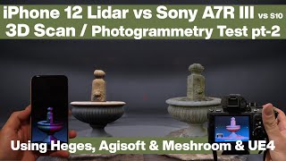 Iphone 12 Pro  Lidar vs Sony A7R III Photogrammetry 3D Scan Test Heges Metashape UE4 Meshroom [upl. by Aneehs367]