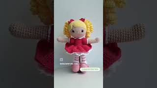 Boneca amigurumi amigurumibrasil crochet artshorts youtobeshorts youtubeshorts shortsyoutube [upl. by Esnohpla199]