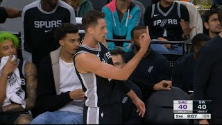 Zach Collins flips off the ref after getting ejected while walking to the bench 😂 [upl. by Rasmussen]