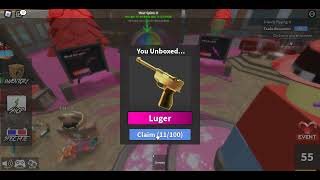 i openned up 100 gun crates in roblox Zyleaks MM2 [upl. by Sellihca377]