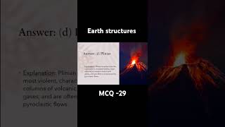 Earth’s Structure Plate Tectonics Earthquakes and Volcanism MCQ29   ShortsEarthStructureMCQ [upl. by Anan]