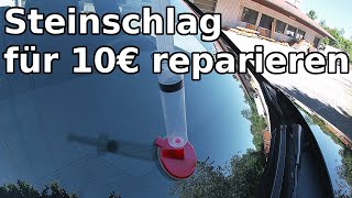 Steinschlag in der Scheibe für 10€ selber reparieren  Steinschlagreparatur [upl. by Elleirbag]