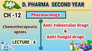 Anti tubercular drugs  Anti fungal drugs  DOTS  CH12  L6  Pharmacology  DPharm second year [upl. by Norrat]