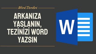 Arkanıza Yaslanın Tezinizi Word Yazsın  Word Dikte Ayarları Özellikleri ve Kullanımı [upl. by Gnues]