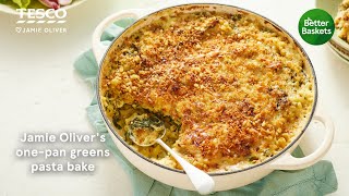 Jamie Olivers One Pan Greens Pasta Bake [upl. by Peter932]