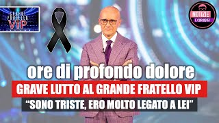 GRAVE LUTTO AL GRANDE FRATELLO VIP “SONO TRISTE ERO MOLTO LEGATO A LEI” [upl. by Ettelrats]