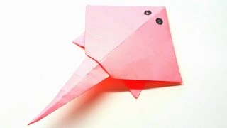 Origami Tutorial  How to fold an Easy paper Origami Ray [upl. by Stoops381]