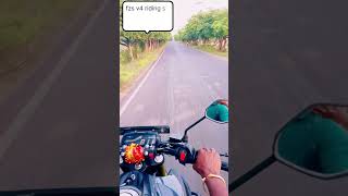 Chaliyama to raghunathpur road riding fzs v4 riding shortsviral video 🏍️ [upl. by Hayott]