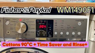 Fisher amp Paykel WM1490F1  Cottons 90ºC  Time Saver and Rinse [upl. by Dorian123]