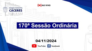 170ª Sessão Ordinária da 4ª Sessão Legislativa da 19ª Legislatura [upl. by Bierman]