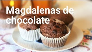 Cómo hacer magdalenas de chocolate caseras [upl. by Bille]