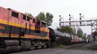 CPKC CP 236 with KCS 4846 and 4790 mid DPU passing Osler [upl. by Sucul]