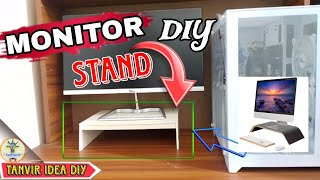 How To Make Monitor stand At Home PVC Board  Monitor stand [upl. by Pirzada]