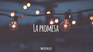 La Promesa  Melendi Lyrics video [upl. by Alexine195]