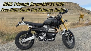 2025 Triumph Scrambler 1200 XE  Exhaust Sound Free Ride [upl. by Eannej763]