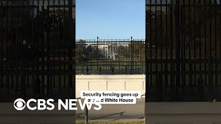 Security fencing goes up around White House shorts [upl. by Kcyrred]