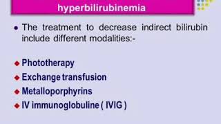 treatment of indirect hyperbilirubinemia 4I intensive phototherapy IVIG IVF exchange transfusion [upl. by Zachery]