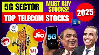 Best 5 Telecom Stocks to Buy Now  Massive Growth 5G Sector in 2025  Telecom Sector Stocks in India [upl. by Gulick831]