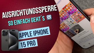 iPhone 15 Pro Ausrichtungssperre  Bildschirmdrehen [upl. by Nezah]