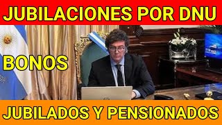 AUMENTO por DNU Y BONO❗ jubilados y PNC de la anses Enero del 2024 [upl. by Nosdrahcir914]