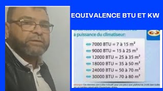 Video N°263 QUELLE EST LA RELATION ENTRE BTU ET KW [upl. by Eylatan446]