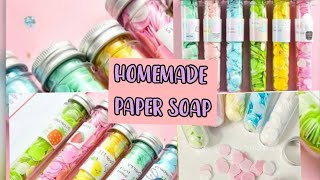 HOMEMADE PAPER SOAP FOR TRAVELLINGsubscribe diy craftlove artandcraft art musiccoverhandmade [upl. by Victorie]