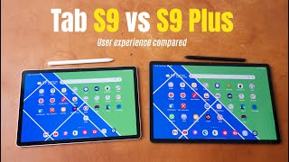 Samsung Tab S9 vs S9 Comparing Apps and User Experience [upl. by Yrotciv]