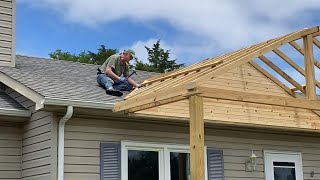 Gabled Porch Build DIY Updated [upl. by Catha]