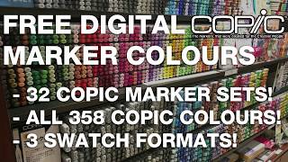 FREE All 358 COPIC Marker Colour Swatches [upl. by Tseng507]