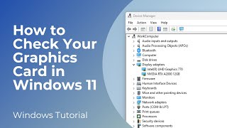 How to Check Your Graphics Card in Windows 11 [upl. by Tenn]