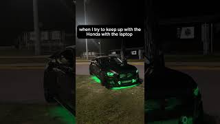 racing a civic with laptop be like racing racecar hondacivic fordmustang mustang cars auto [upl. by Ayaladnot]